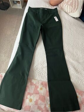 Old Navy Dark Green Wide-Leg Flare pants